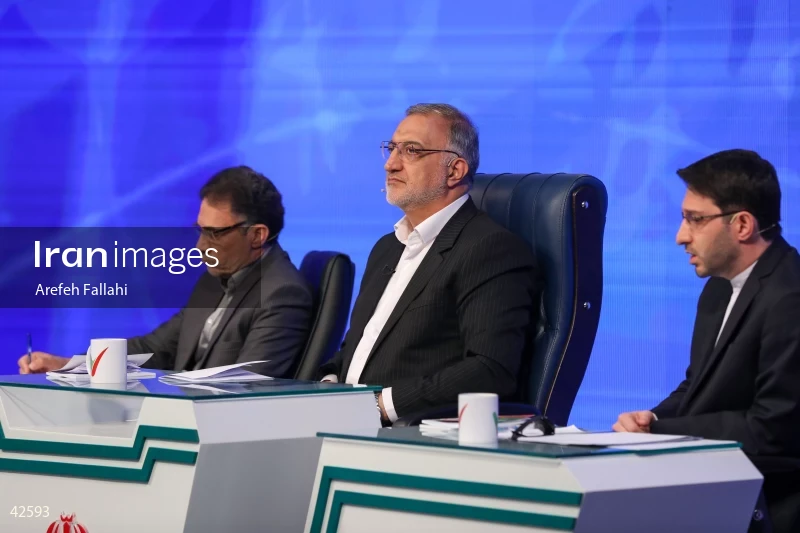 Alireza Zakani on the Political Roundtable program on Channel Three