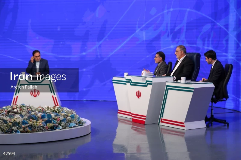 Alireza Zakani on the Political Roundtable program on Channel Three