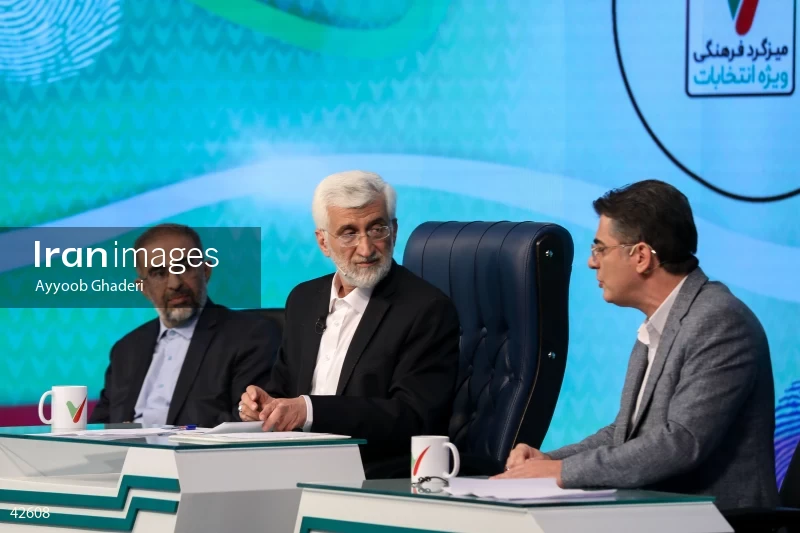 Saeed Jalili on the Cultural Roundtable program on Channel Two