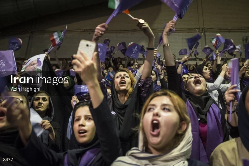 campaign rally in support of Hassan Rouhani
