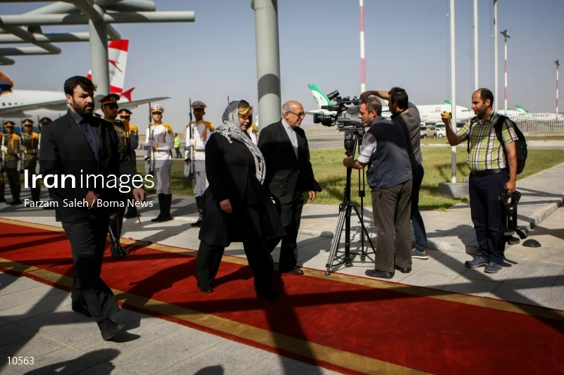 President Kolinda Grabar-Kitarović arrives in Tehran