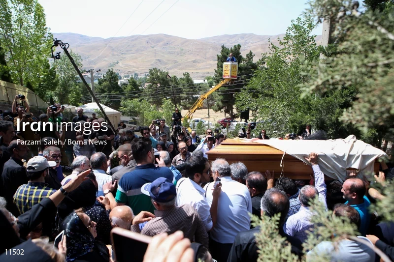 Funeral ceremony for Abbas Kiarostami in Lavasan