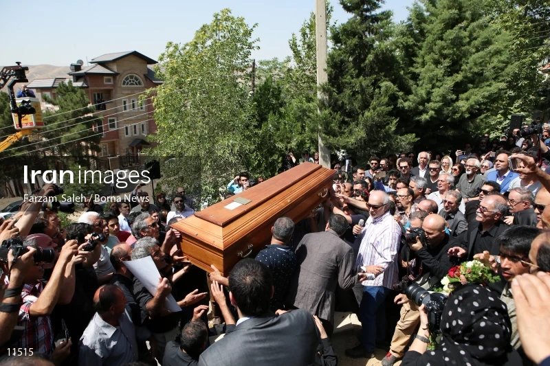 Funeral ceremony for Abbas Kiarostami in Lavasan