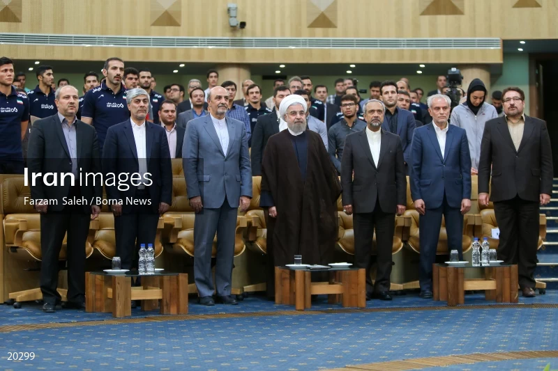 Hassan Rouhani with olympics and Olympics athletes