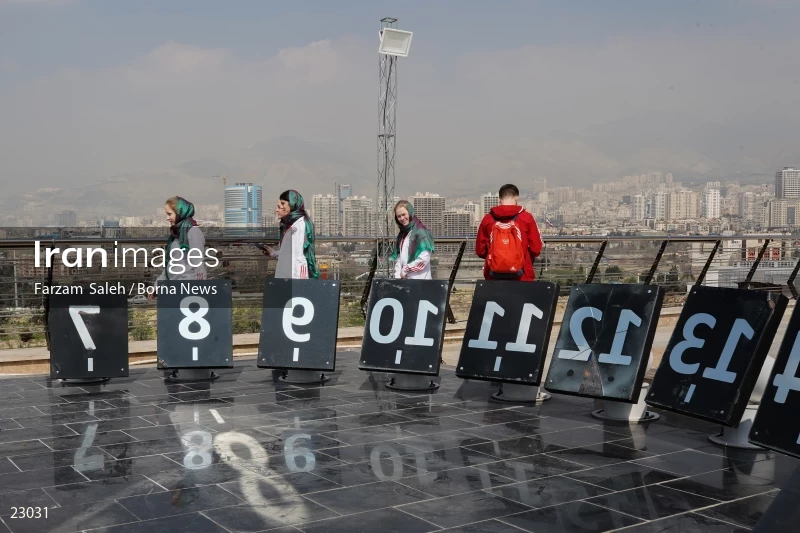 Foreign athletes visit Tehran's Milad Tower