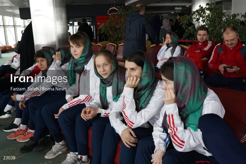 Foreign athletes visit Tehran's Milad Tower