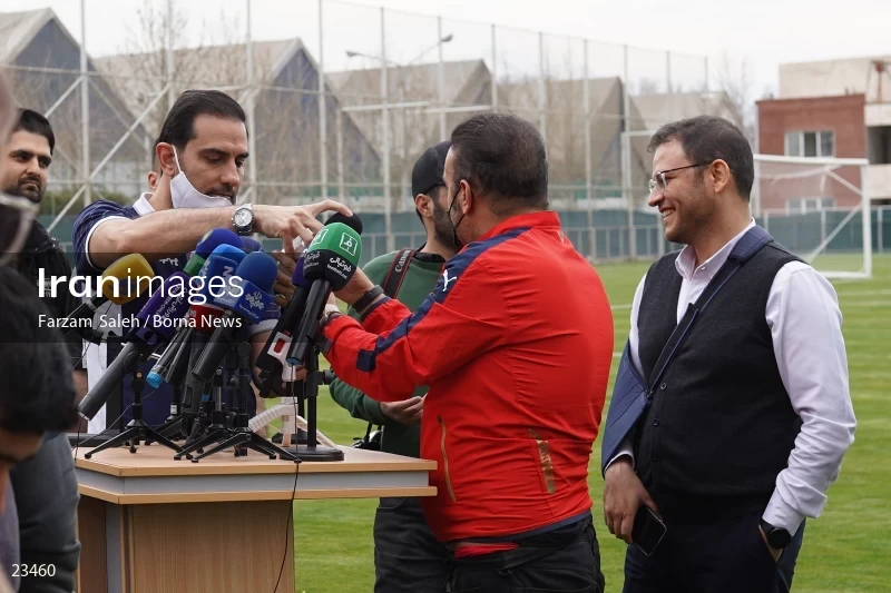 The first training session of the national football team with the presence of Amir Ghalenoei