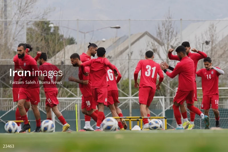 The first training session of the national football team with the presence of Amir Ghalenoei