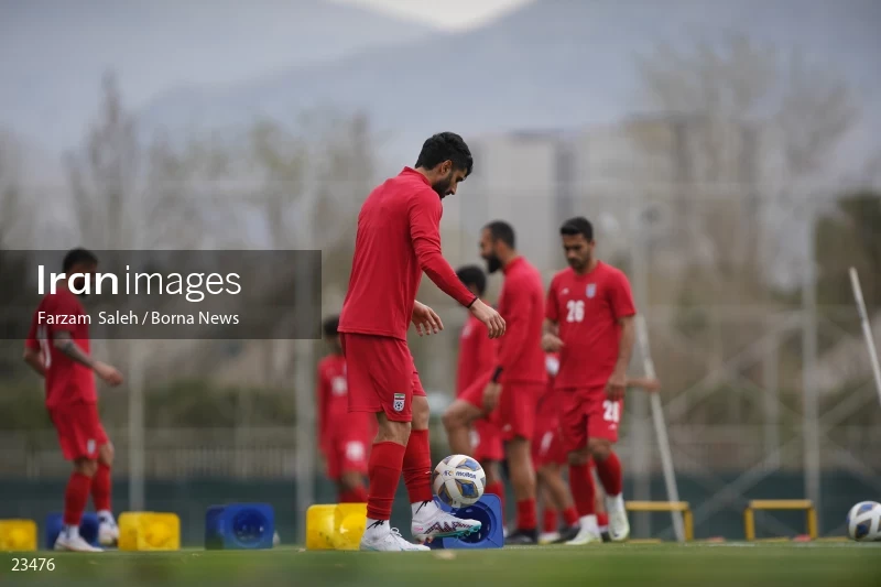 The first training session of the national football team with the presence of Amir Ghalenoei