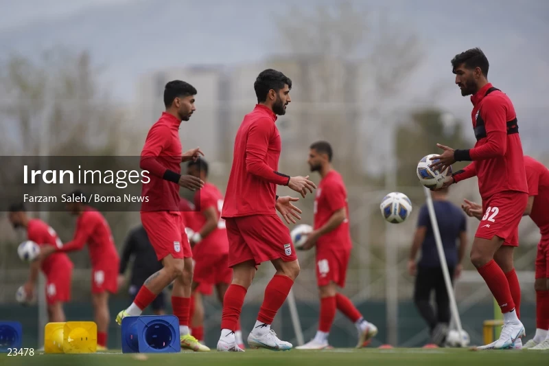 The first training session of the national football team with the presence of Amir Ghalenoei