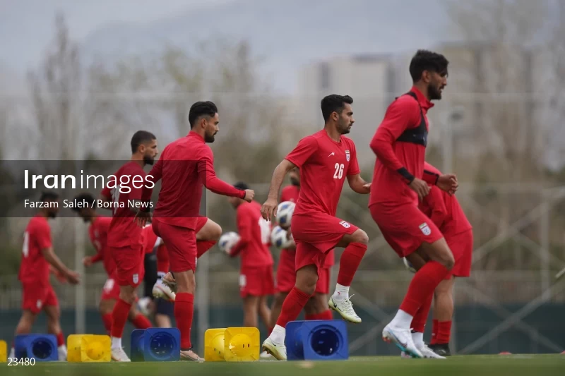 The first training session of the national football team with the presence of Amir Ghalenoei