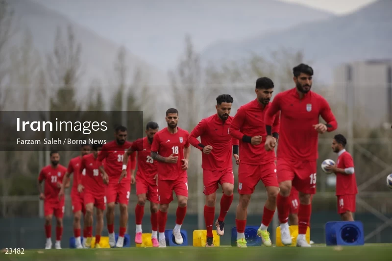 The first training session of the national football team with the presence of Amir Ghalenoei