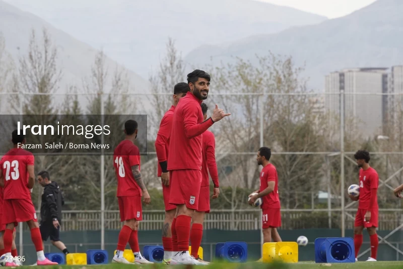 The first training session of the national football team with the presence of Amir Ghalenoei