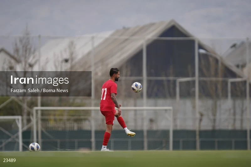 The first training session of the national football team with the presence of Amir Ghalenoei