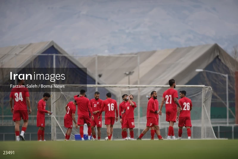The first training session of the national football team with the presence of Amir Ghalenoei