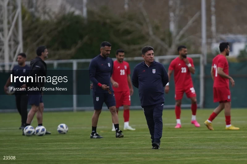 The first training session of the national football team with the presence of Amir Ghalenoei