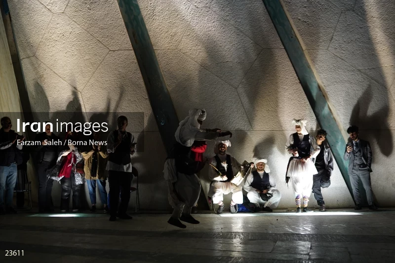 Performing cultural programs in Azadi Square on the first night of spring