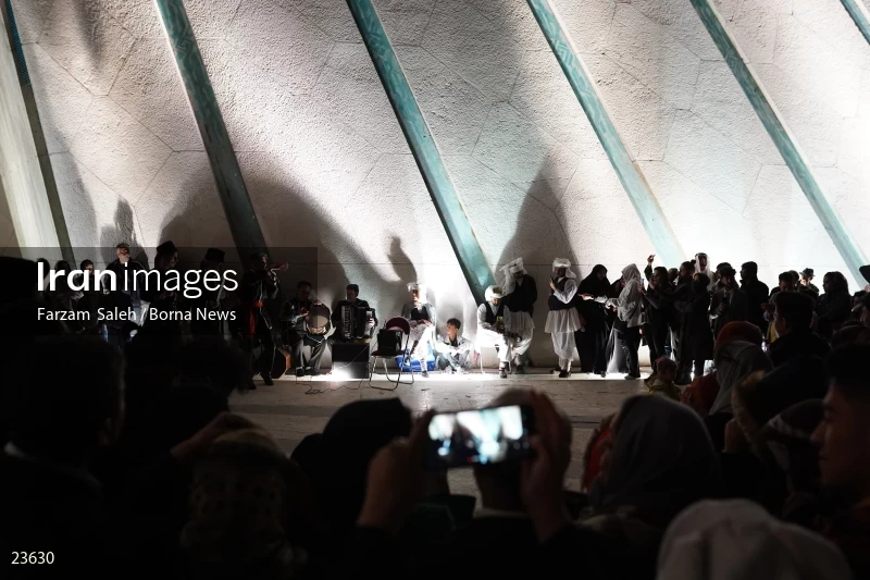 Performing cultural programs in Azadi Square on the first night of spring
