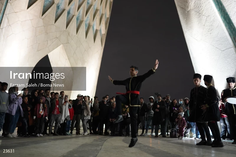 Performing cultural programs in Azadi Square on the first night of spring