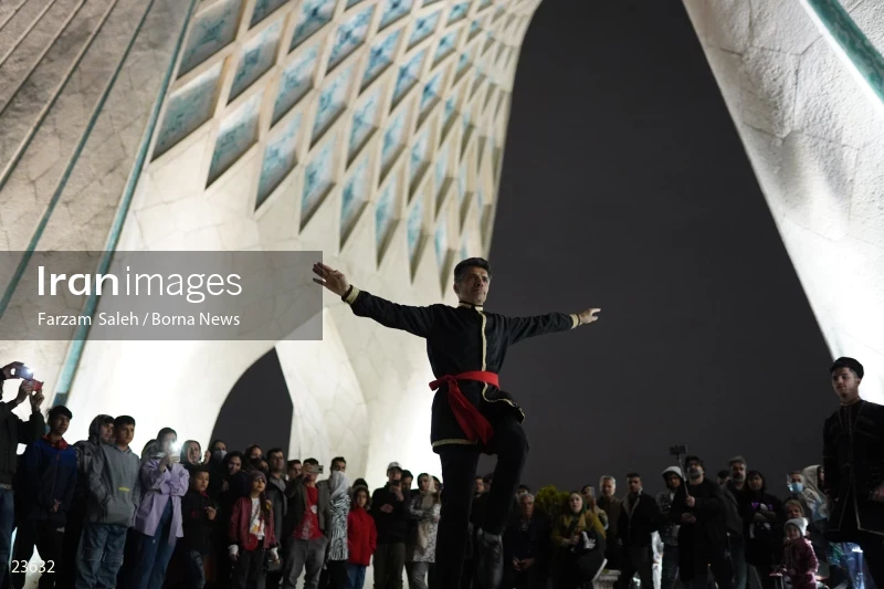 Performing cultural programs in Azadi Square on the first night of spring