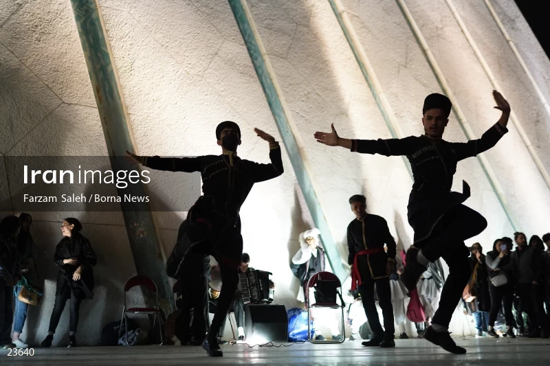 Performing cultural programs in Azadi Square on the first night of spring