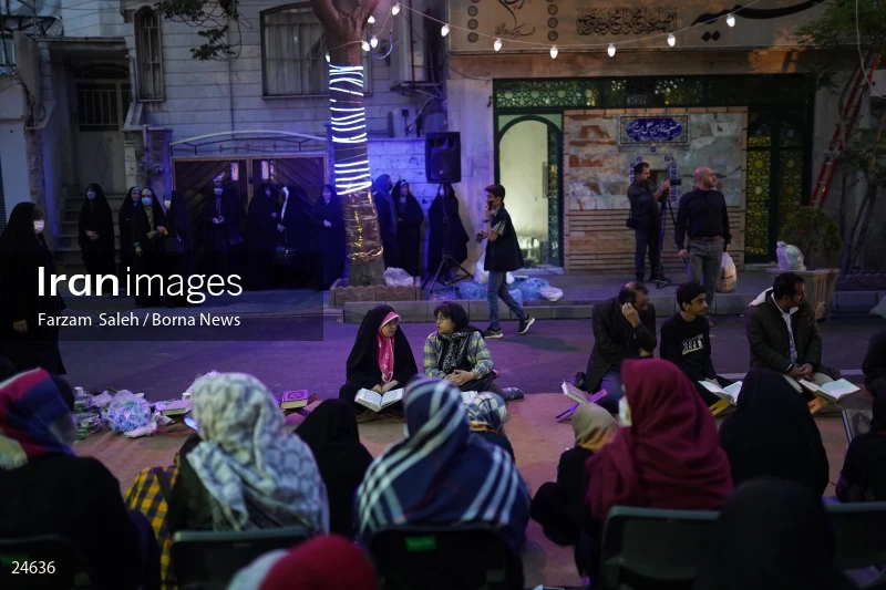 Iftar banquet ceremony in Tehran streets