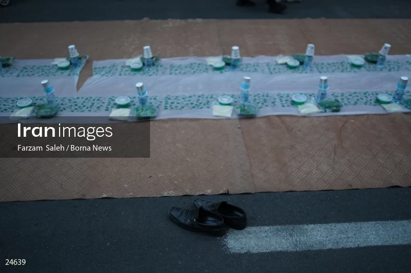 Iftar banquet ceremony in Tehran streets