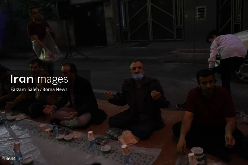 Iftar banquet ceremony in Tehran streets