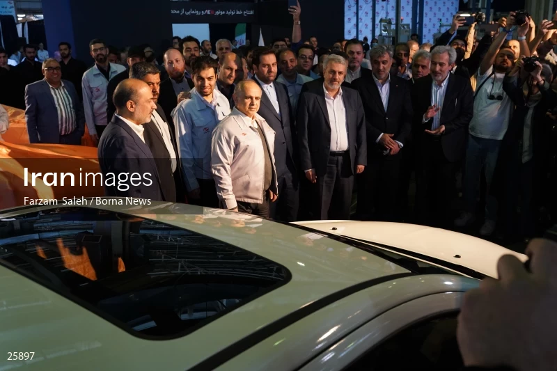 Unveiling of Cadila and Shahin Plus cars at Saipa Automobile Factory