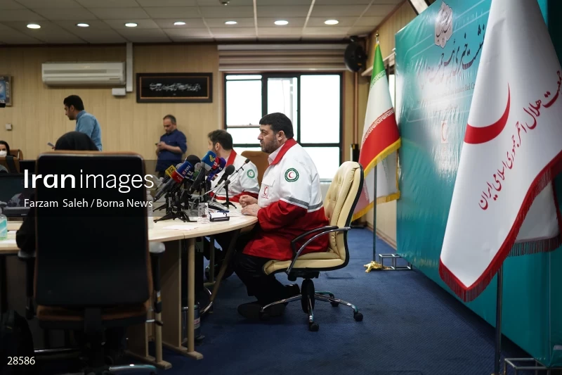 Press conference of Pir Hossein Kolivand, head of Iranian Red Crescent Society