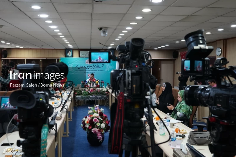 Press conference of Pir Hossein Kolivand, head of Iranian Red Crescent Society