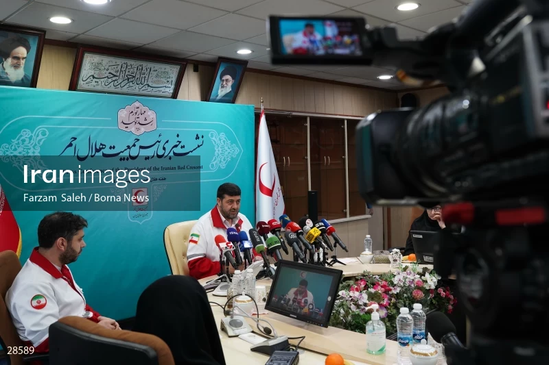 Press conference of Pir Hossein Kolivand, head of Iranian Red Crescent Society