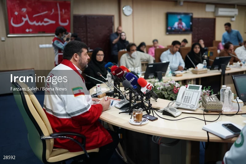 Press conference of Pir Hossein Kolivand, head of Iranian Red Crescent Society