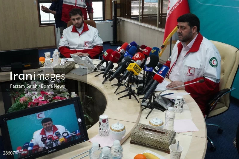 Press conference of Pir Hossein Kolivand, head of Iranian Red Crescent Society