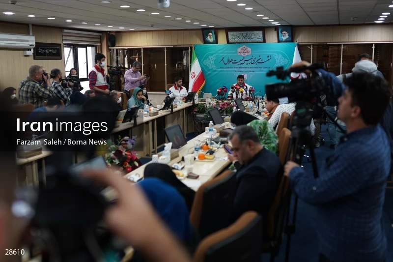 Press conference of Pir Hossein Kolivand, head of Iranian Red Crescent Society