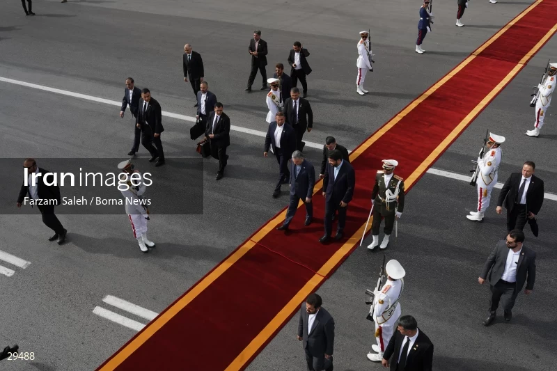 Arrival of the Chairman of the People's Council of Turkmenistan Gurbanguly Berdimuhamedow to Tehran