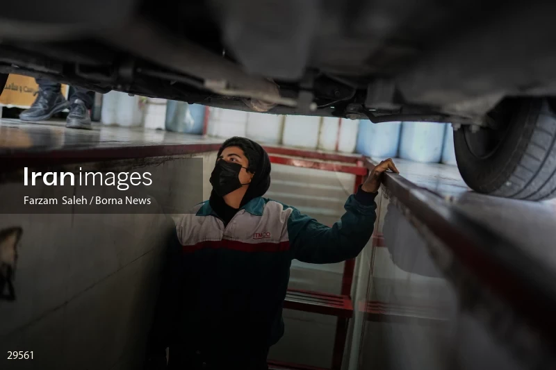 Car repair shop for women in Abshenasan Auto Technical Examination Center