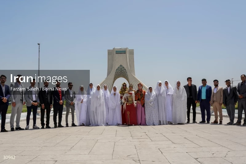 Marriage ceremony of 14 Turkmen couples in Tehran