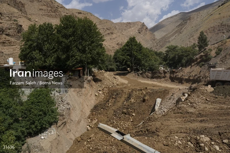 Chalus Road 8 days after the flood