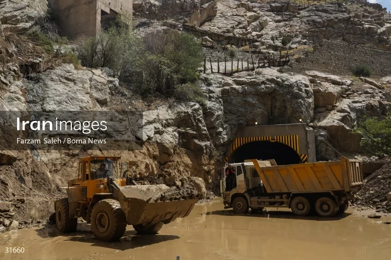 Chalus Road 8 days after the flood