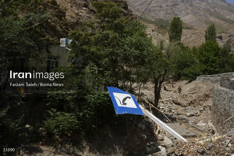 Chalus Road 8 days after the flood