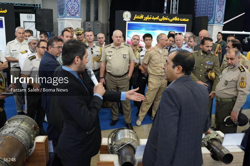 Foreign attaches visit defense achievements exhibition in Tehran