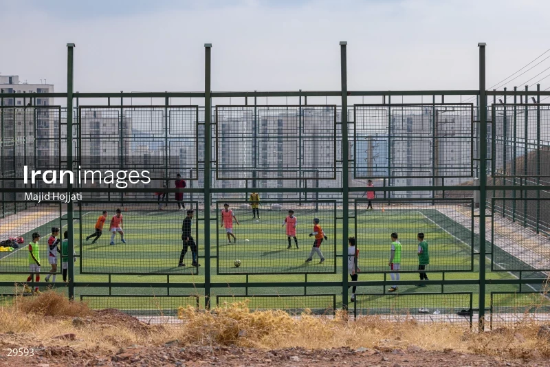 Students playing football