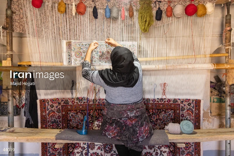 Carpet-Weaving Woman in Davoodabad Village