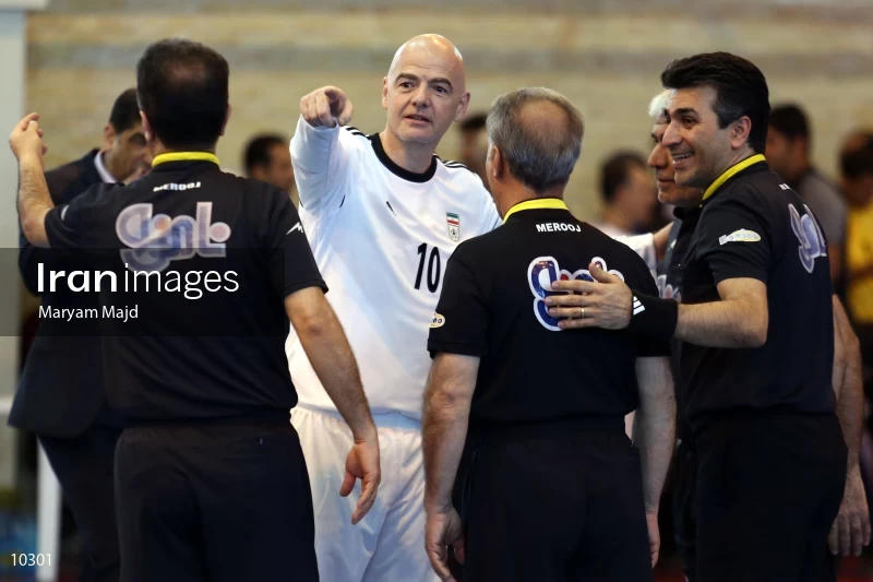 Gianni Infantino with Iranian Referees