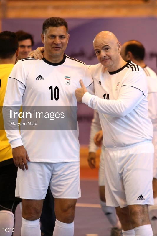 Ali Daei and Gianni Infantino