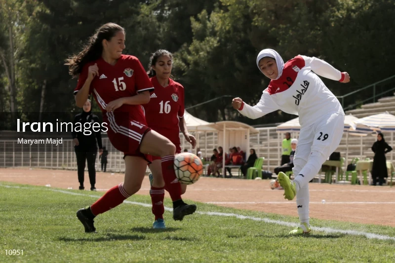 Iran VS Jordan U19 women friendly football match