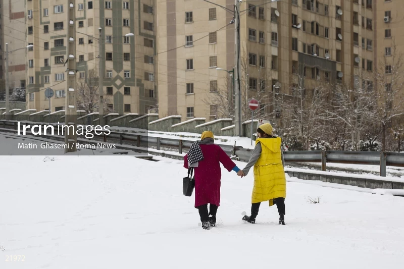 Tehran in a snowy day