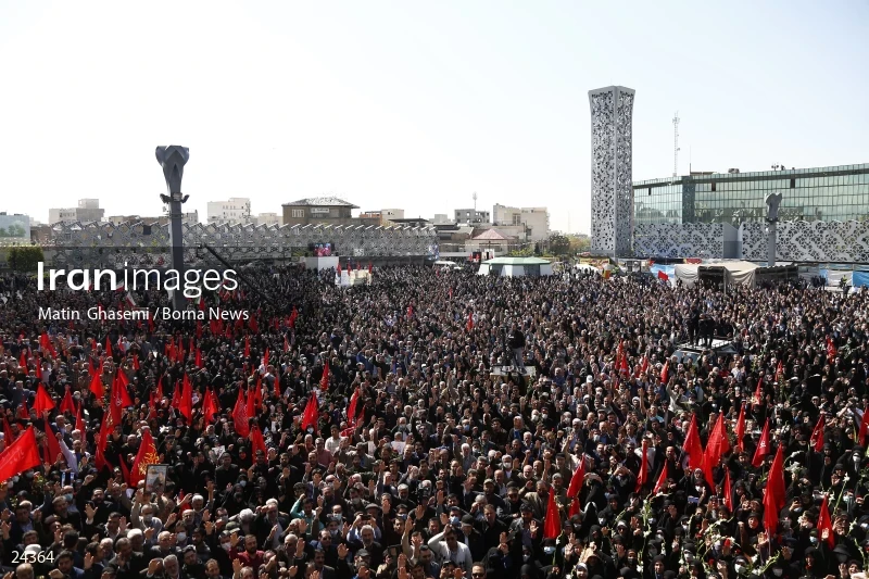 The funeral ceremony of Milad Heidari and Meghdad Mahghani Jafarabadi
