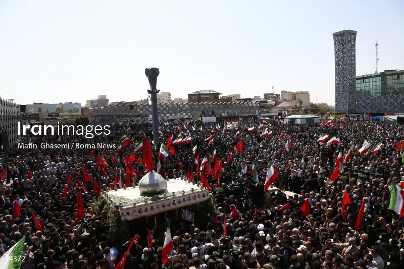 The funeral ceremony of Milad Heidari and Meghdad Mahghani Jafarabadi